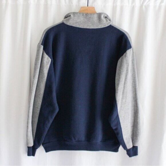 Retro Vintage Colorado Quarter Zip Pullover Sweatshirt Blue White Small Medium - Picture 3 of 7